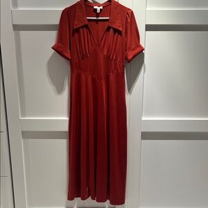 Asos burnt orange Midi Dress